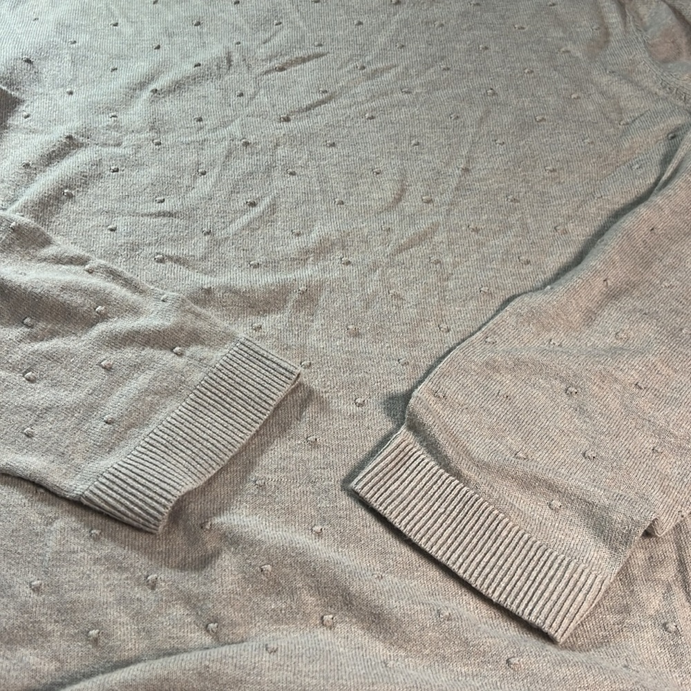 Christopher & Banks Sweater size XL tan/cream bubble texture - Picture 5 of 6